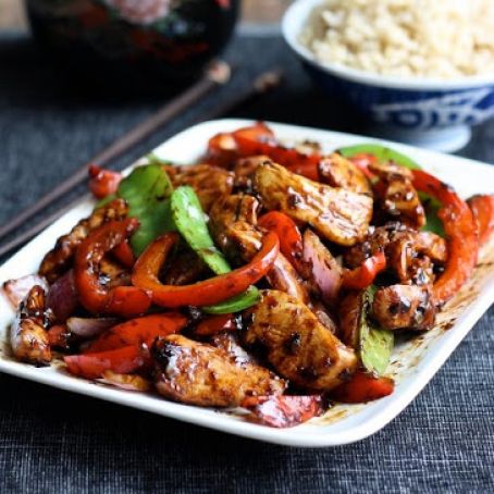 Stir-Fried Chicken with Chinese Garlic Sauce