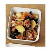 warm farro with winter vegetables
