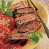 Grilled California Pesto-Stuffed Steaks