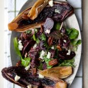 Lettuce:Grilled Bitter Greens Salad with Roasted Beets, Spiced Pecans & Roquefort