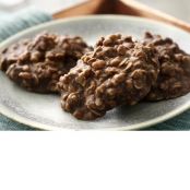No-Bake Dark Chocolate Granola Cookies