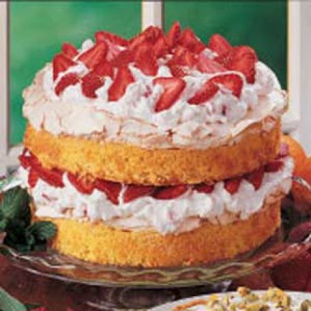 Strawberry Meringue Cake Recipe