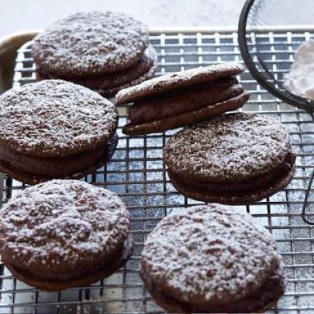 Double Chocolate Fudge Cookies with Starlight Peppermint Cream