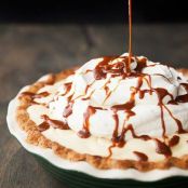 Bourbon Caramel Chocolate Banana Cream Pie