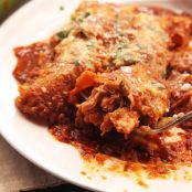 Easy Pressure Cooker Chicken Enchiladas