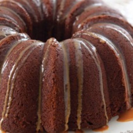German Chocolate Bundt Cake with Butterscotch Glaze