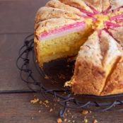 Rhubarb Custard Tea Cake