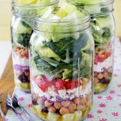 Chicken****Greek Salad in a Jar