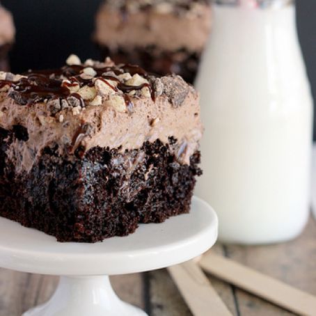 Sinful Triple Chocolate Poke Cake