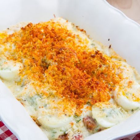 Ham and Eggs au Gratin