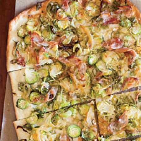 Brussels Sprout, Pancetta and Parmesan Flatbreads