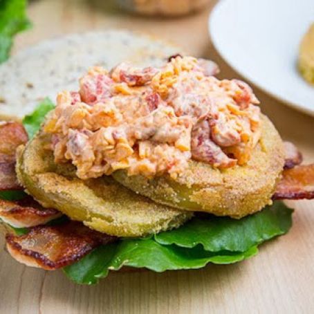 Fried Green Tomato BLT with Pimento Cheese