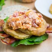 Fried Green Tomato BLT with Pimento Cheese