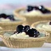 Blueberry Strawberry Compote over Lemon Tartlets