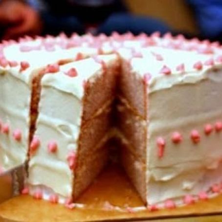 Pink Lady Cake [Strawberry Cake with Cream Cheese Frosting and Filling]