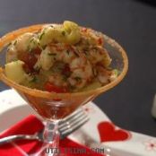 MARTINI DE CAMARONES CON ACEITE DE AJONJOLI