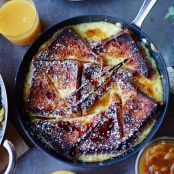 Brioche French Toast with Fruit Syrup and Meyer Lemon Marmalade