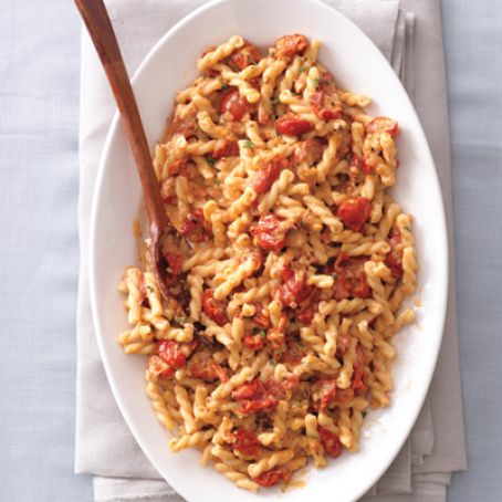 GEMELLI WITH SLOW-ROASTED CHERRY TOMATOES AND CREAM