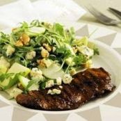 Balsammarinerad biff med ädelostsallad