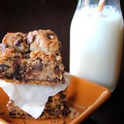 Chocolate Chip Toffee Fudge Cookie Bars