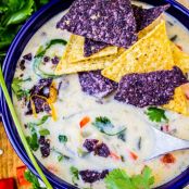 Easy Queso Dip Potato Soup