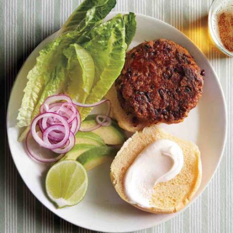 Red-Bean Burgers with Avocado and Lime