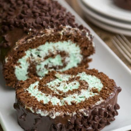 Mint Chip Cake Roll