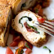 Crispy Chicken Caprese with Fresh Mozzarella, Basil and Tomatoes
