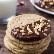 Chocolate Dipped Peanut Butter Cookies