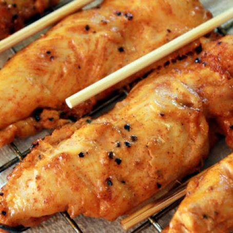 Smoked Chicken on a Stick