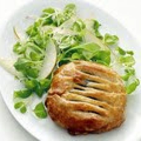 Mushroom Pies with Pear Salad