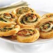 Spinach Cheese Swirls - Puff Pastry