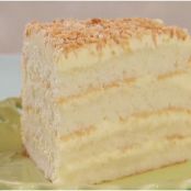 Throwdown's Toasted Coconut Cake with Coconut Filling and Coconut Buttercream