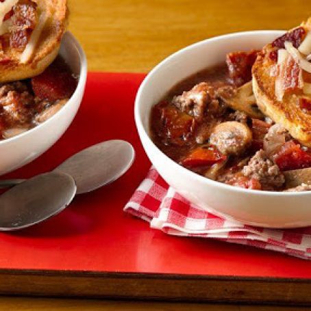 Bacon Mushroom Swiss Cheeseburger Soup