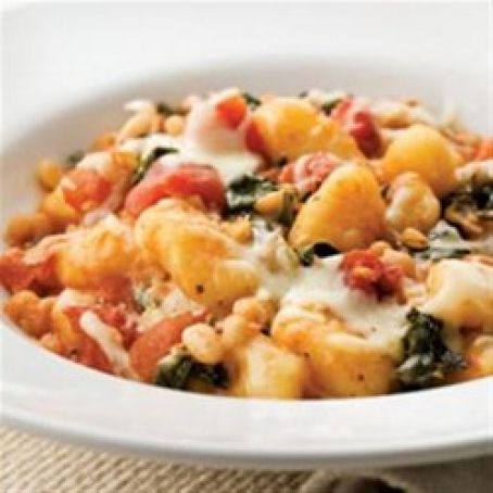 Skillet Gnocchi with Spinach w/ beans or chicken