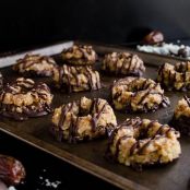 Healthy Copycat Samoas Girl Scout Cookies or Bars