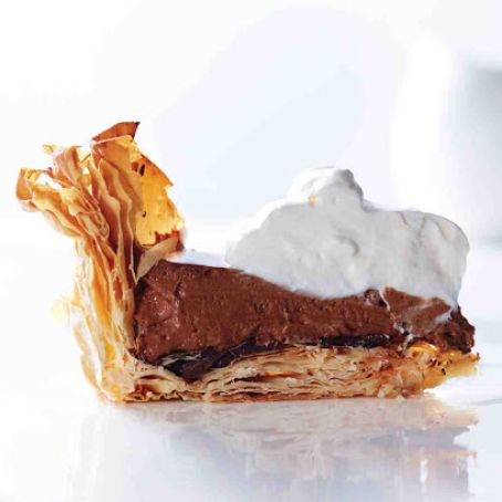 Chocolate Mousse Pie with Phyllo Crust