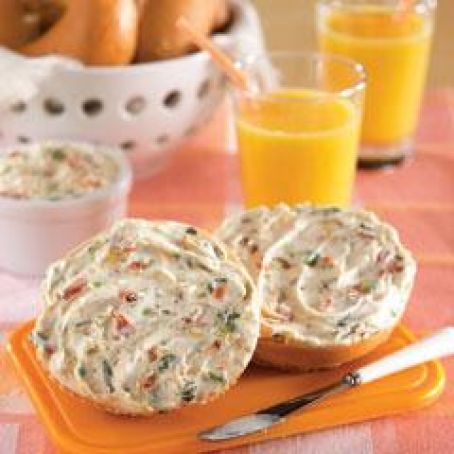 Hannah's Bagels with Veggie Cream Cheese