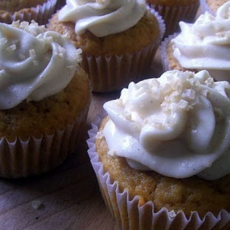 Butternut Cupcakes with Salted Caramel and Maple Brown Butter Frosting