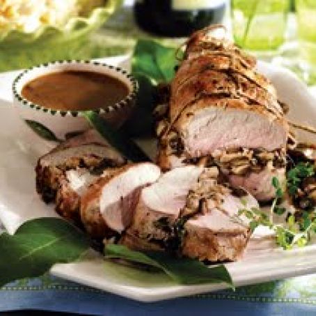 Pork Tenderloin with Wild Mushroom Stuffing