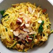 Spaghetti with Chorizo and Almonds