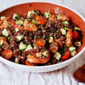 Lemony Quinoa with Prawns