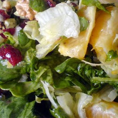 Spinach Salad with Warm Cranberry Vinaigrette
