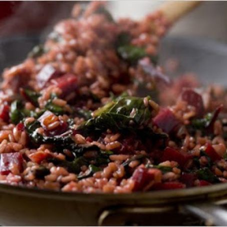 RISOTTO w/ROASTED BEETS & GREENS