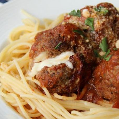 Slow-Cooker Cheese Stuffed Meatballs