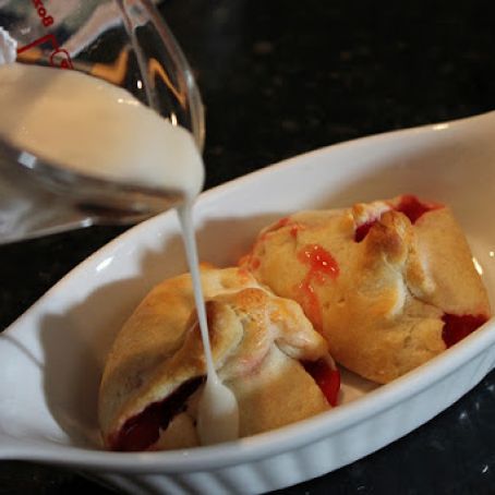 Mini Cherry Pie Pockets with Vanilla Sugar Drizzle