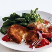 FRIED MOZZ w/ARUGULA & PROSCIUTTO