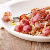 Roasted Radishes & Leeks with Thyme