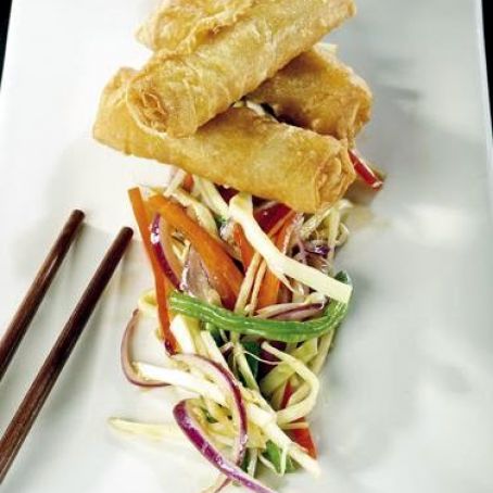 Oriental Vegetable Salad and Spring Roll