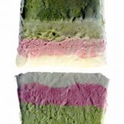 Pistachio, Strawberry, and Vanilla Semifreddo